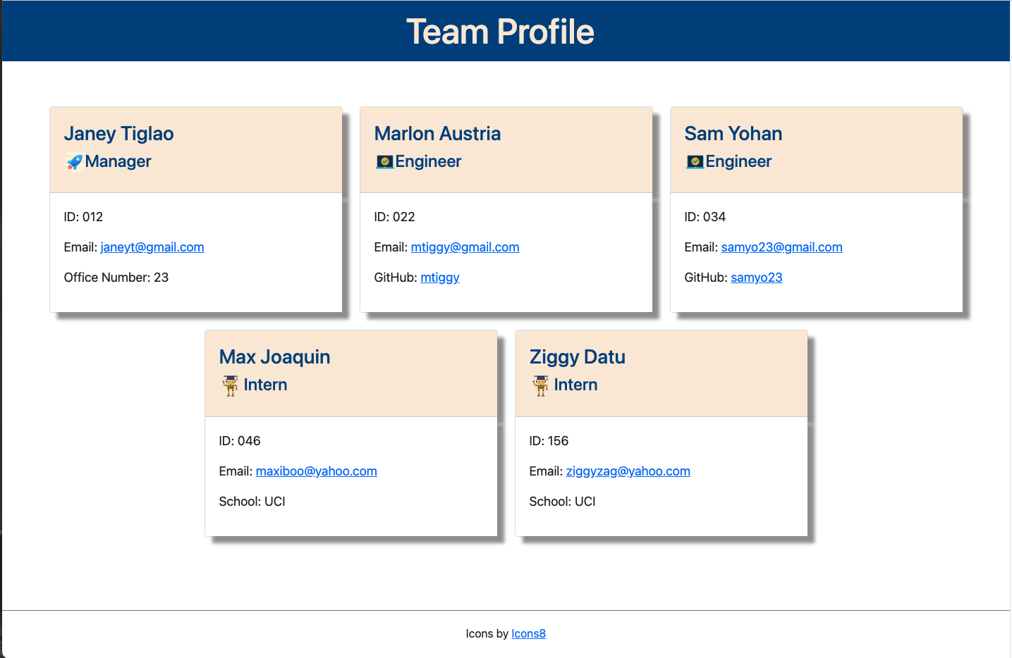 team-profile-generator